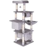 RASCADOR ÁRBOL GATO GRIS 155 CM