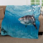 MANTA ANIMAL PRINT AZUL 100X70